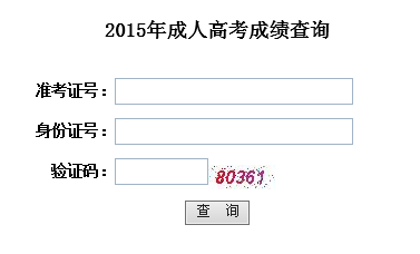 2015年成考成绩查询